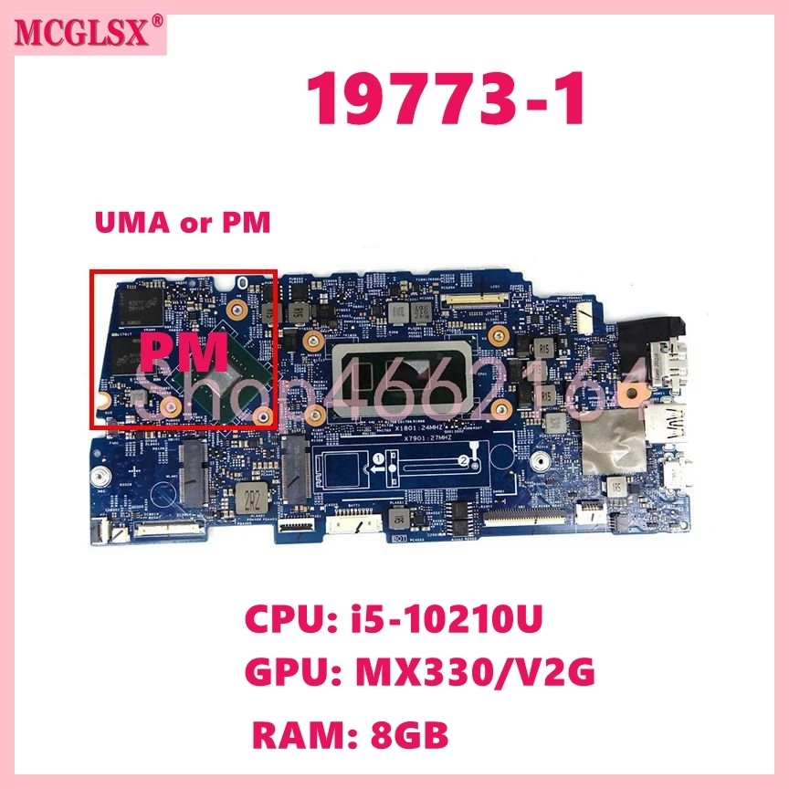 

19773-1 With i5-10210U CPU N17S-G3-A1 GPU CN-0MDVP6 Mainboard For DELL PRINCIPALE 5300 Laptop Motherboard Tested OK Used