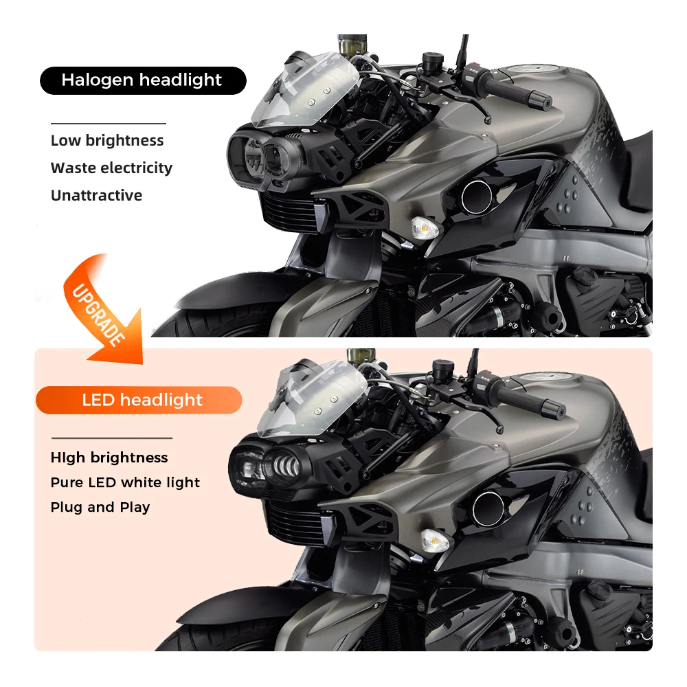 Светодиодные фары для мотоциклов BMW K1200R 2005-2009 K1300R 2010-2013 дальнего ближнего света DRL