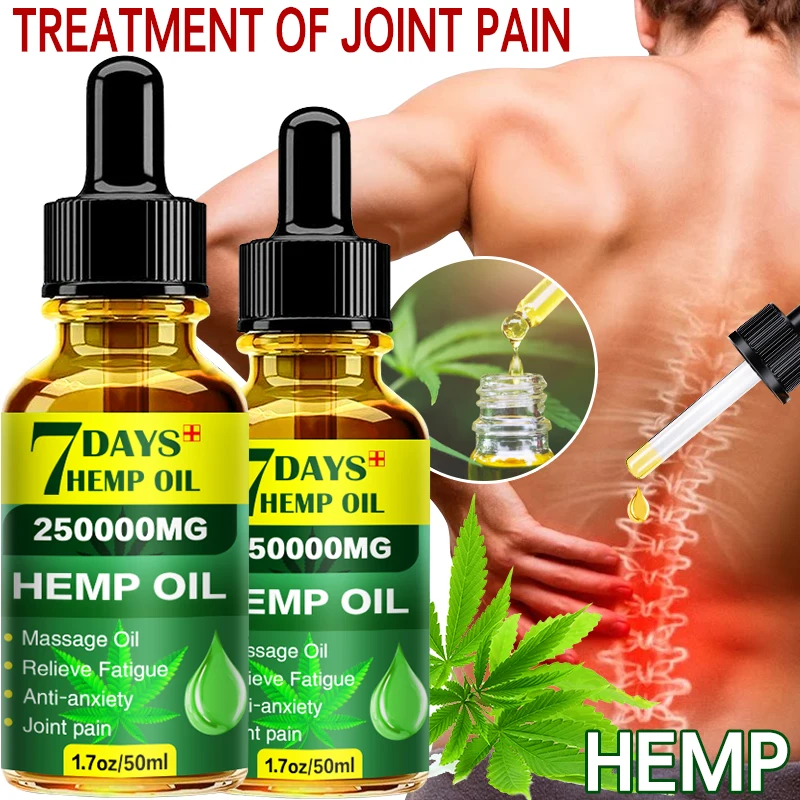 

7days Natural Hemp Oil Analgesic Skin Care Sleep Aid Relieve Stress Moisturizing Essential Oils And Pain Relief Hemp oil