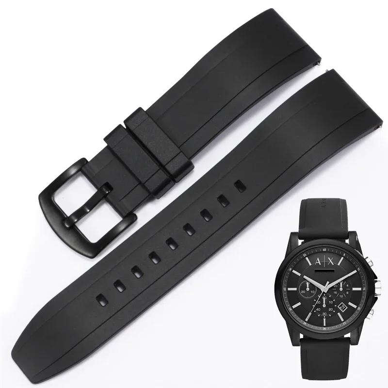 

Dust-Free Fluorine Rubber Watch Strap for IWC Tissot Mido Waterproof Sweat-Proof Release Silicone Black Watchband 20 22 24mm