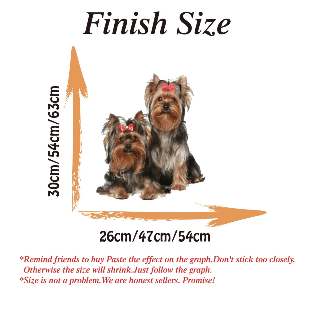 Мультяшная собака Ярсир-терьер щенок стикер на стену наклейка с изображением