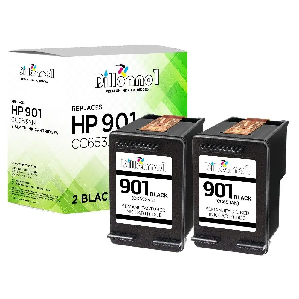 

2-pk For HP901 (CC653A) Black Ink For HP Officejet J4624 J4660 J4680 Printer