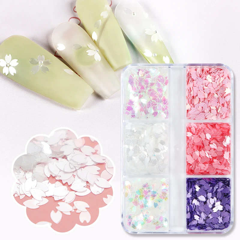

Sakura Petals Nail Art Sequins AB Cherry Blossoms Flower Glitter Flakes DIY Craft Supplies Japan Nail Jewelry Kawaii Accessories