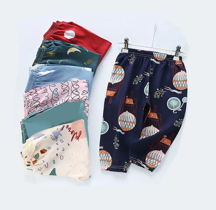 

Новинка, весенняя одежда для малышей из 100% хлопка, брюки с цветочным рисунком, одежда для маленьких мальчиков в Корейском стиле, спортивные ...