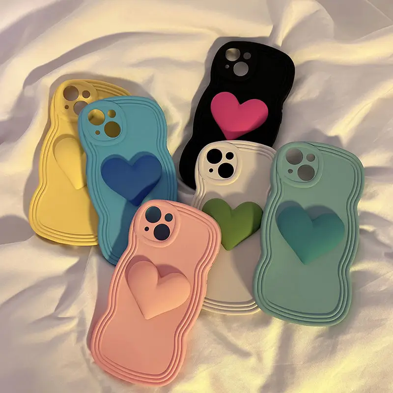 Силиконовый чехол с волнами в форме сердца для Samsung Galaxy M62, M13, M23, 5G M22, M32, M42, M31, M21, M01, M11, M12, M30S, M02, M01S, M10S, мягкий чехол