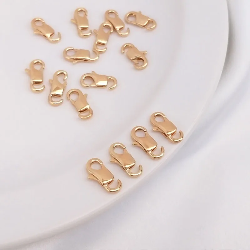 

Gold Plated Fashion Jewelry Findings Alloy Lobster Clasp Hooks For Jewelry Making Chain DIY Necklace Bracelet Accessories
