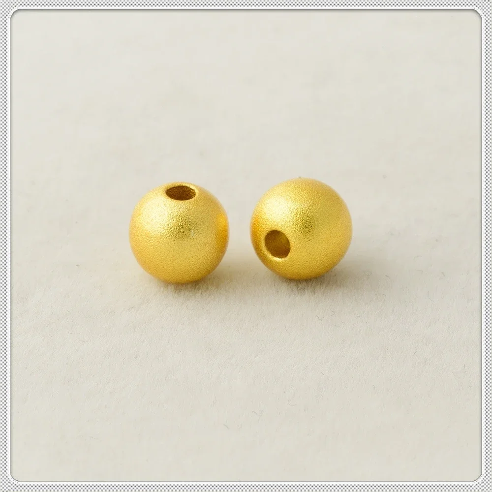 BoYuTe (100 шт./Лот) 3-4-5-6-8-10 мм Металлические латунные позолоченные бусины из бисера