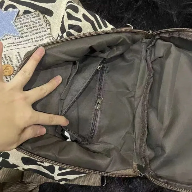 Универсальные модные простые женские плечевые рюкзаки Y2k с коровьим узором