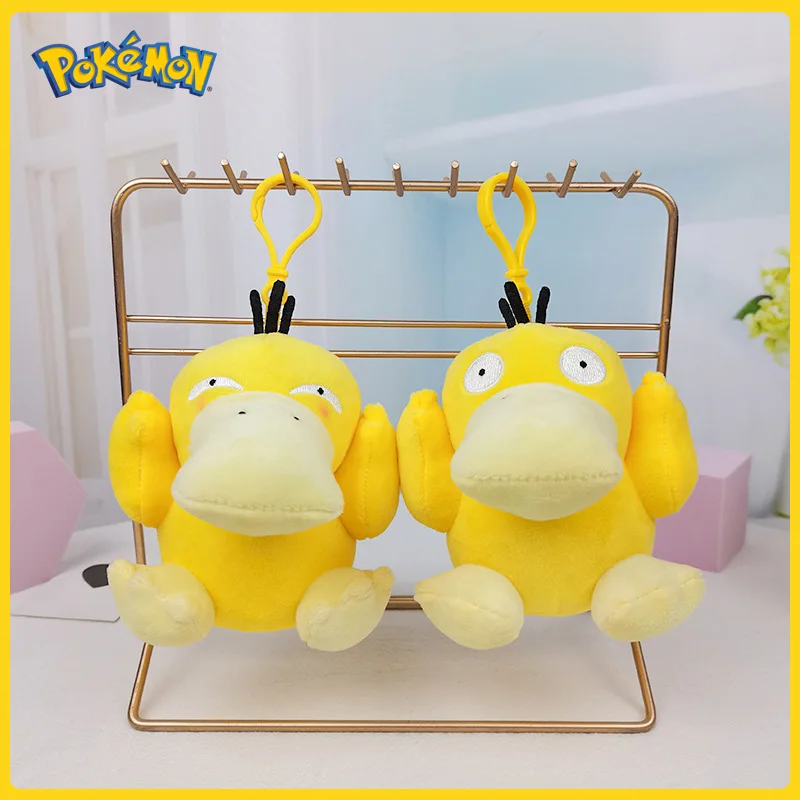 

Pokemon Keychain Psyduck Plush Toy Keyring Doll Anime Backpack Pendant Bag Kawaii Soft Stuffed Animals Plushie Kid Birthday Gift