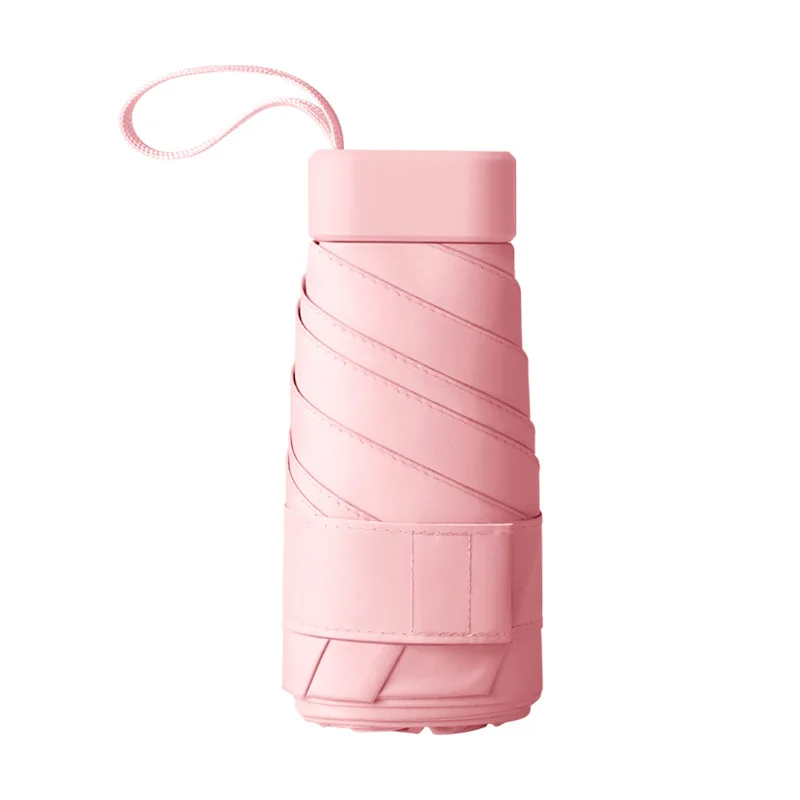 

Bag Umbrella Flat 40% Off Portable Female Sunscreen and UV Protection 14CM Ultra-light Morandi Color Effective Waterproof