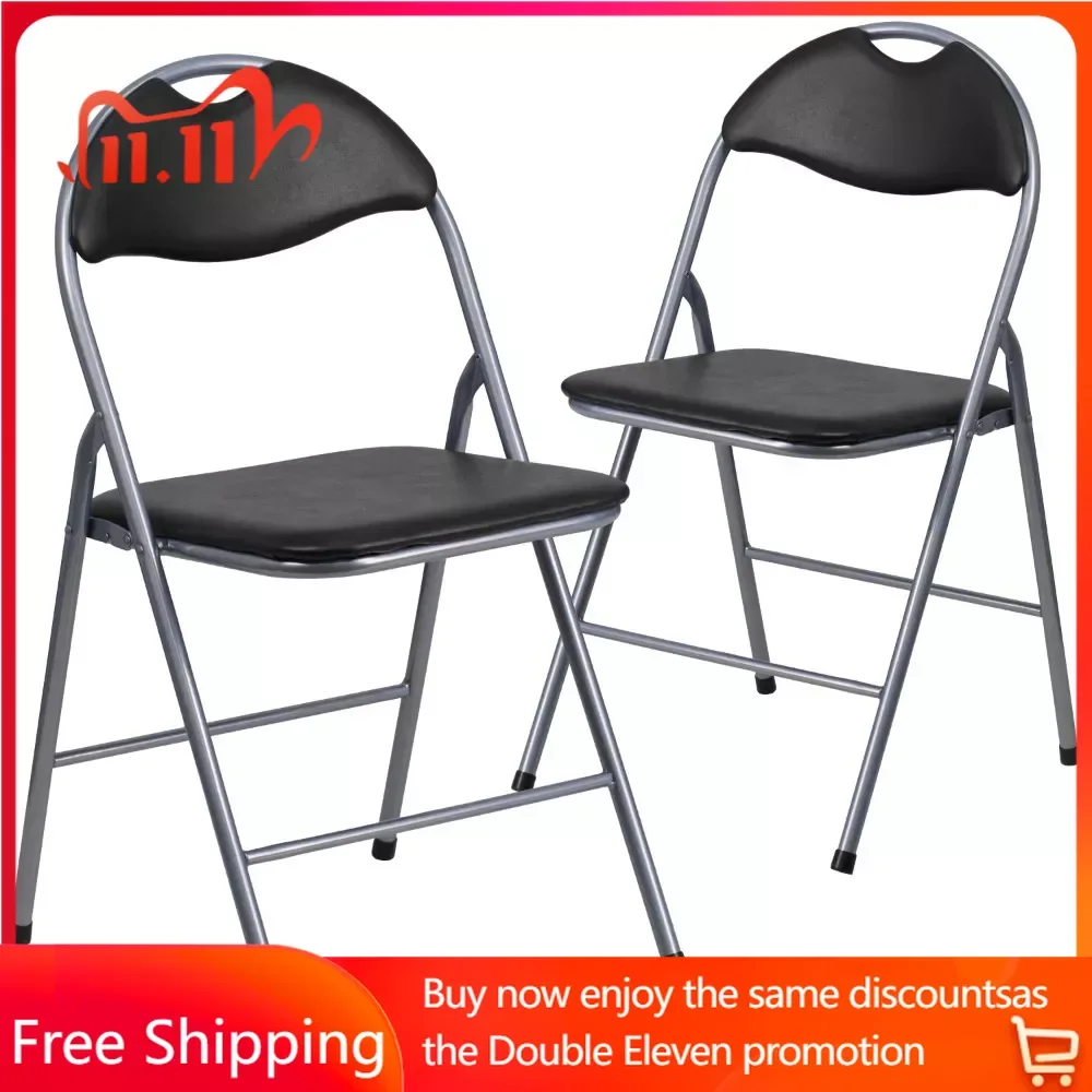 

2 шт./упаковка, виниловые складные стулья с ручкой для переноски