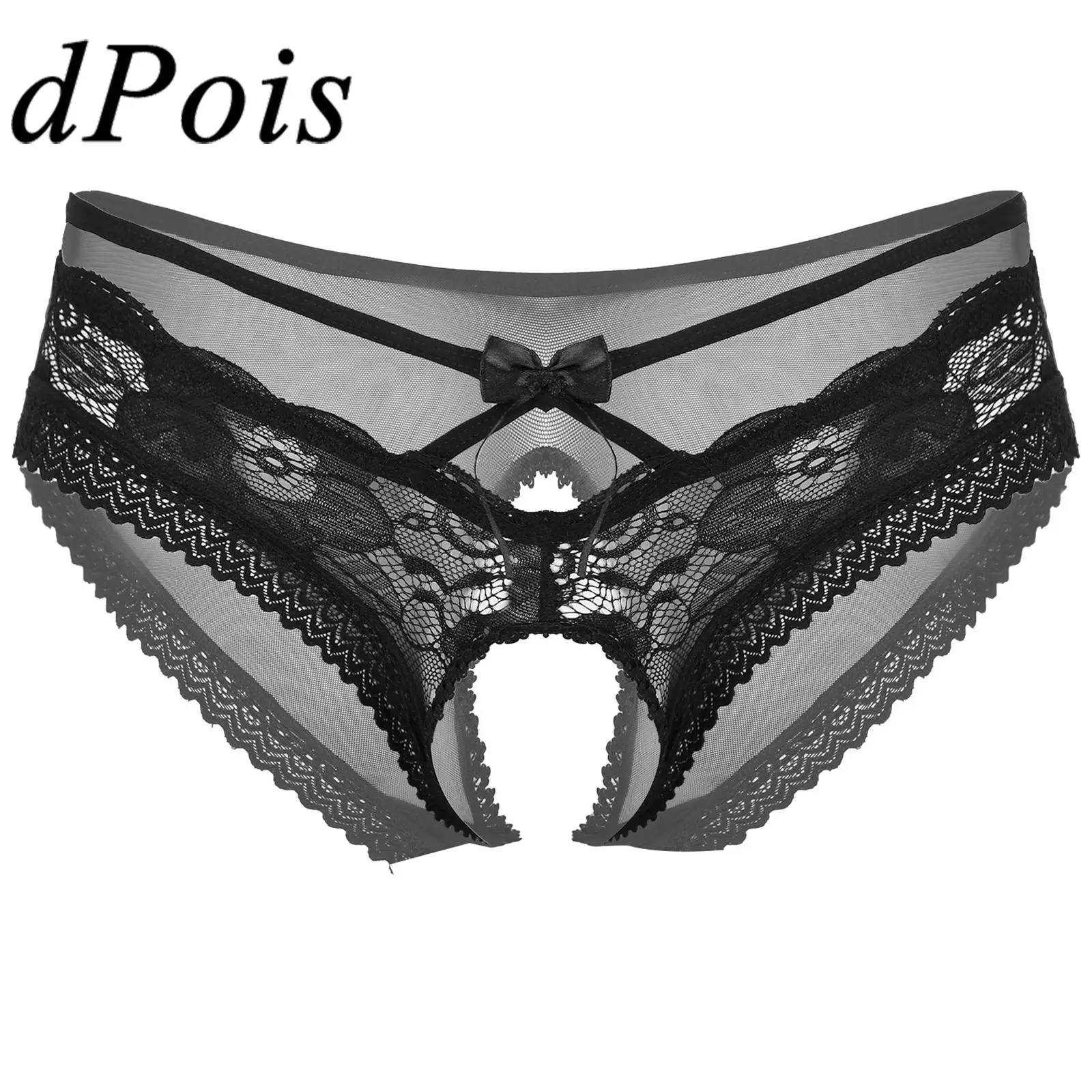 

Mens Sissy Crossdress Panties Lingerie Gay Male Sexy Briefs Underwear Hommes See-Through Mesh Strappy Crotchless Underpants