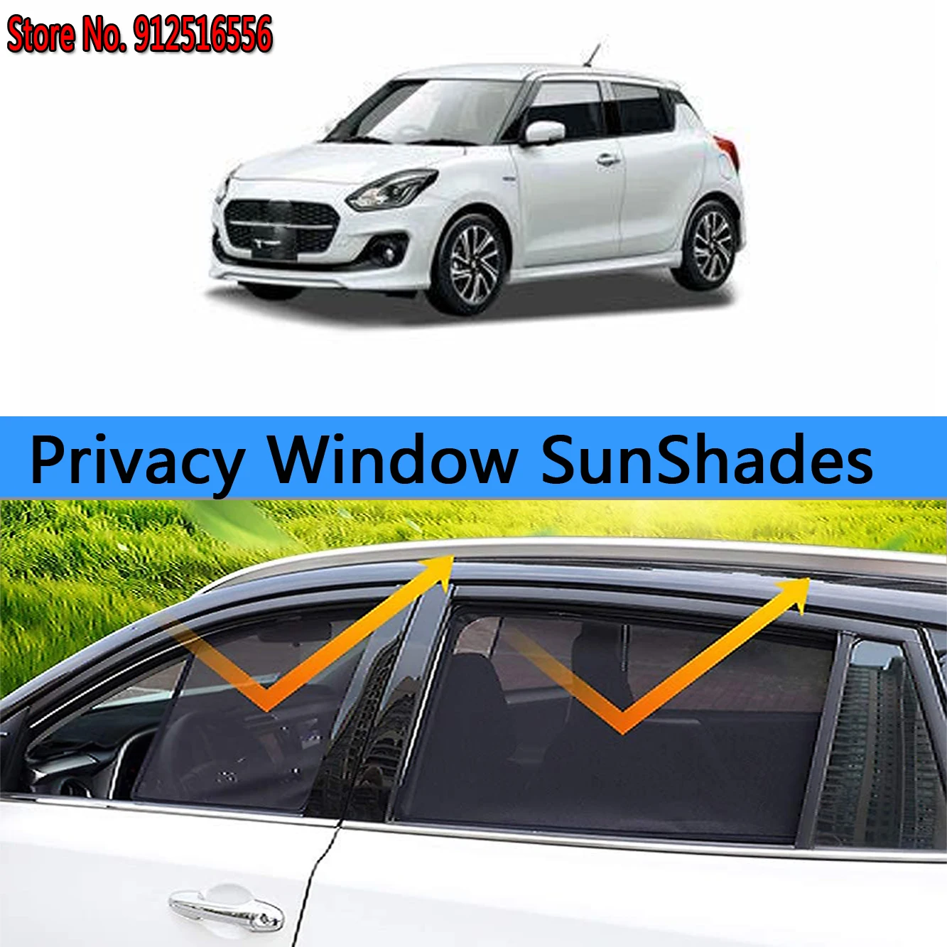 

Side Sun Shade Shading Protection Window SunShades Sunshield Accseeory For Suzuki Swift A2L Sport 2018 2019 2020 2021 2022 2023
