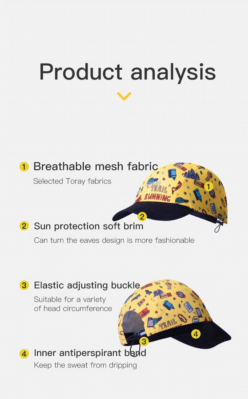 AONIJIE Colorful Folding Sports Cap Men Women Sun Hats Breathable Quick Drying Soft Visor Hat For Running Cycling Daily Travel