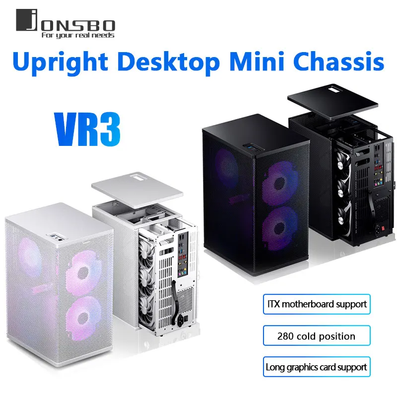 

JONSBO VR3 Server Small Case Storage All-In-One Multimedia 4 Hard Disk Chassis PC Gamer Cabinet With PCIE 3.0 Adapter Cable