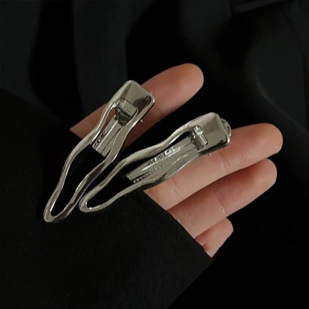 

Water Droplets Wave Metal Duckbill Clip Sweet Square Hollow Seamless Ins Girl