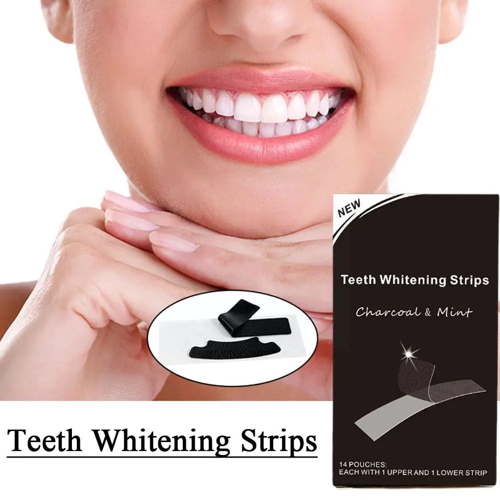

7/14 Pairs Teeth Whitening Gel Strips Oral Hygiene False Bleaching Double Veneers Tooth Care Elastic Tool Teeth Strip U5F4