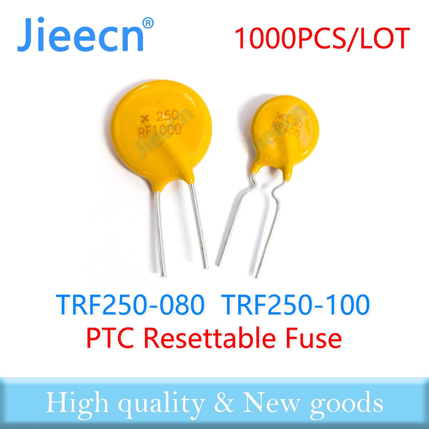 Jieecn 1000PCS TRF250-080 250V 0.08A 0.1A RF080 TRF250-100 RF100 JK250-080U table Fuse PTC DIP Chinese