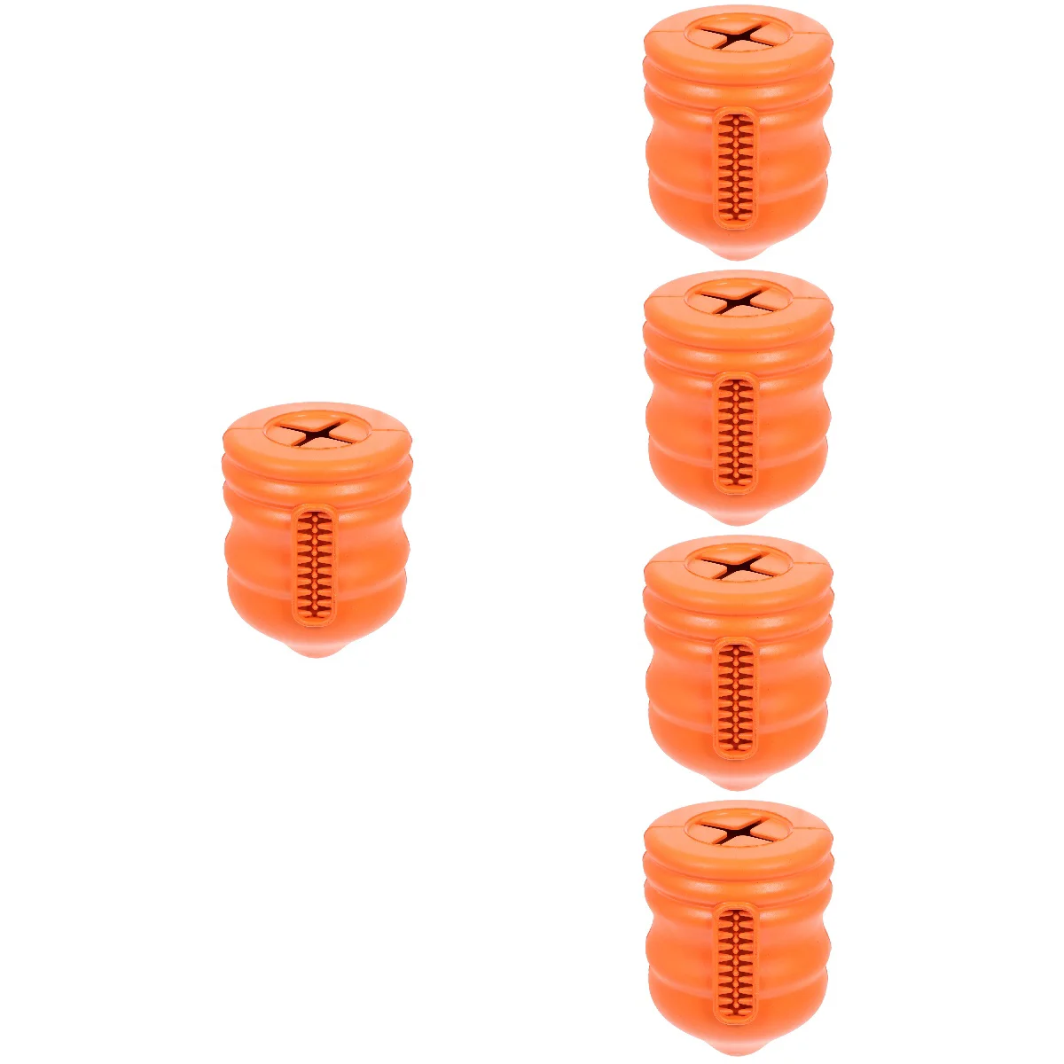 

5pcs Puppy Snuffle Dog Treats Dispense-Ball Pet Dog Training Plaything (Orange)