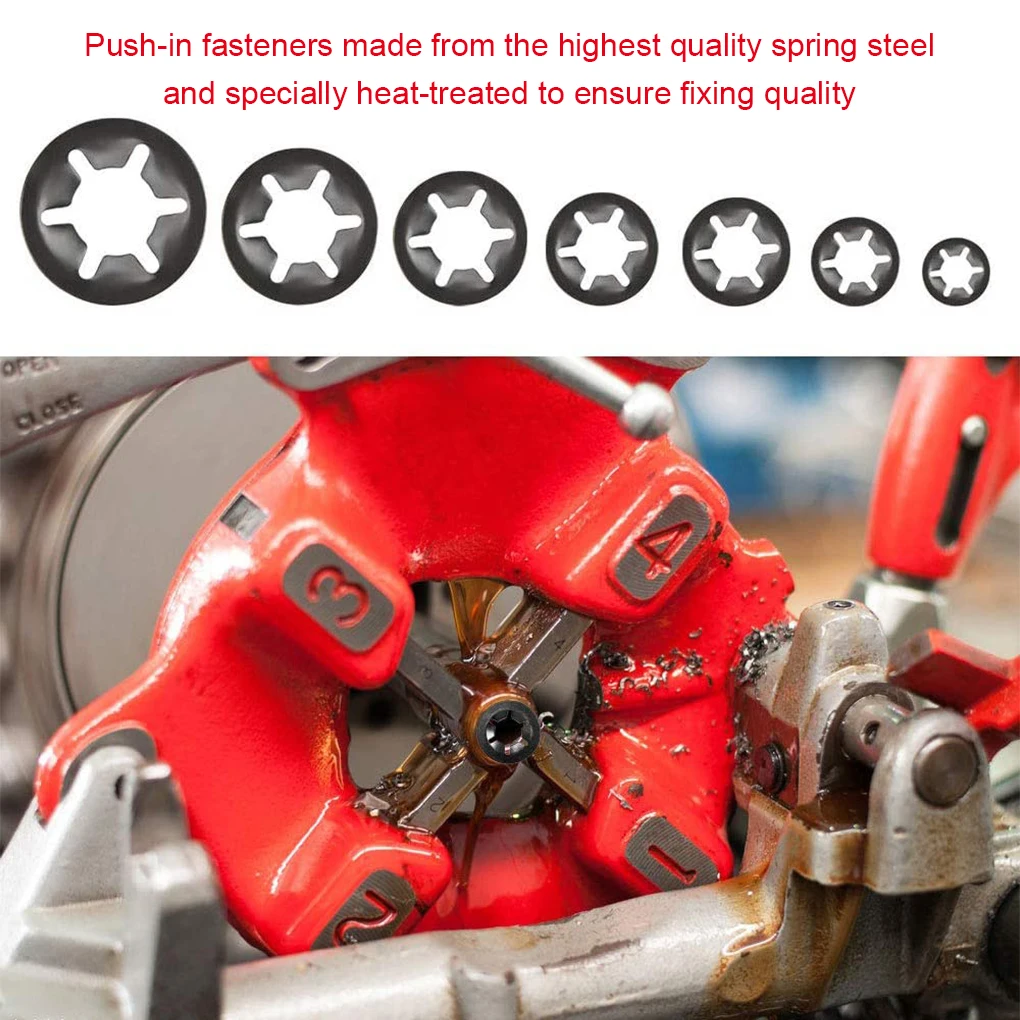 

260 Pieces Set Round Shaft Push-on Type Fastener Electrical Washer