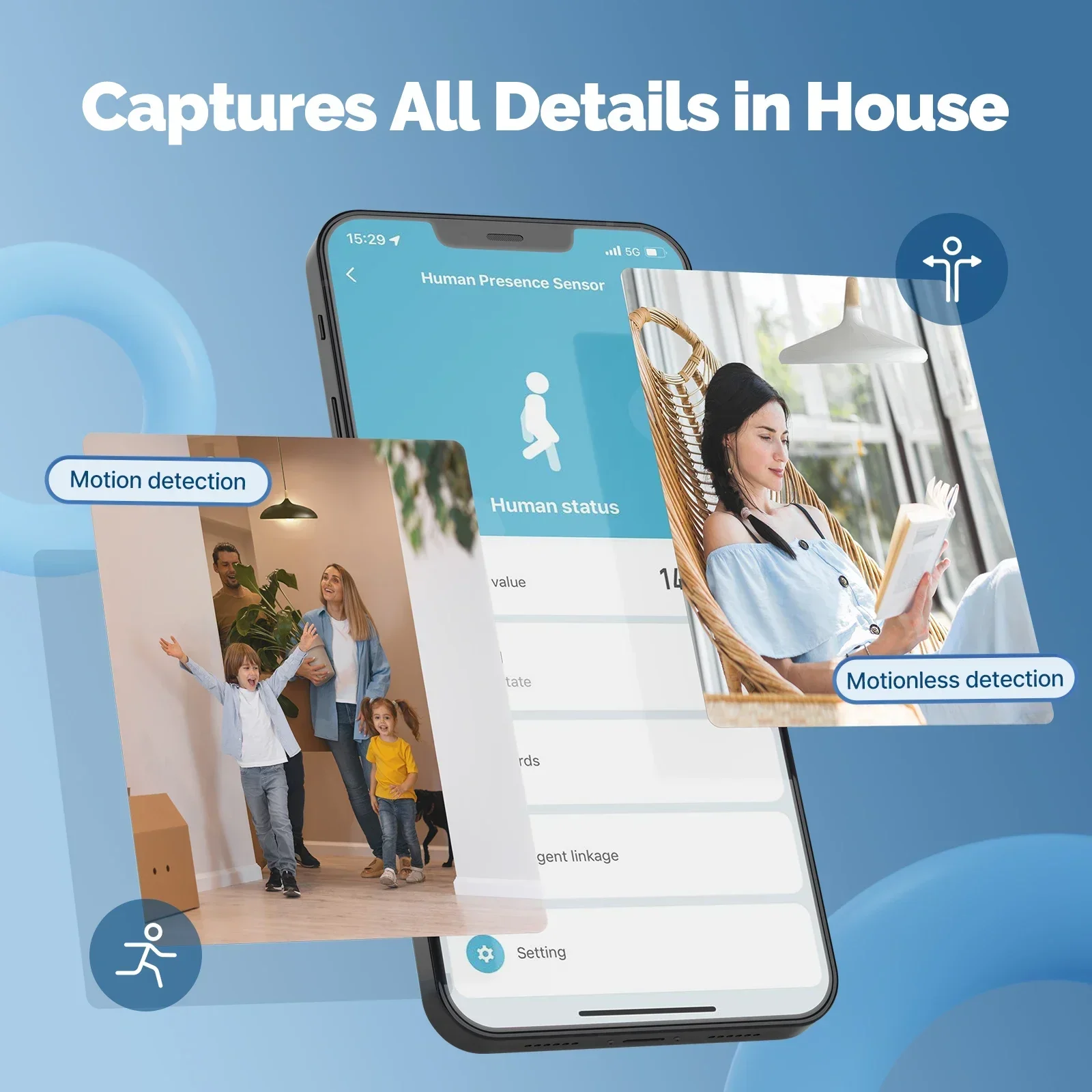 MOES Tuya ZigBee Умный датчик присутствия человека Датчик движения без освещенности
