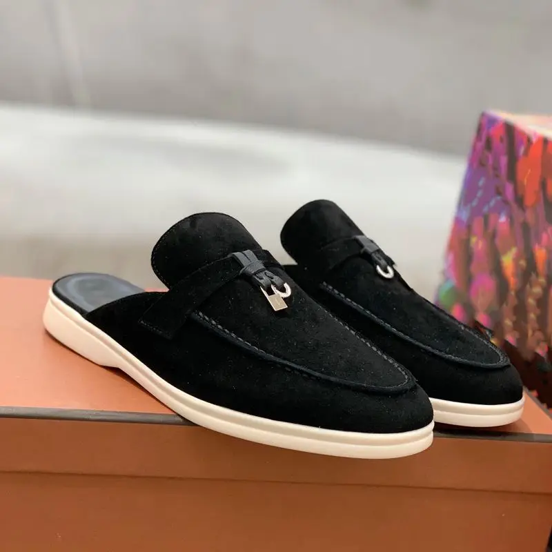 Top Quality Loro Shoes for Women 2022 Autumn Flat Bottom Lock Tassel Fashion Comfortable Loafers Single Casual Women's Shoes