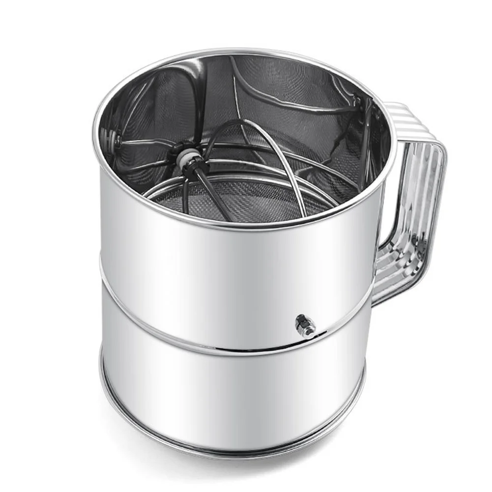 

1Pc Flour Sifter For Baking Kitchen Accessories Break Down Lumps Filter Flour 430&304 Stainless Steel Kitchen Gadgets
