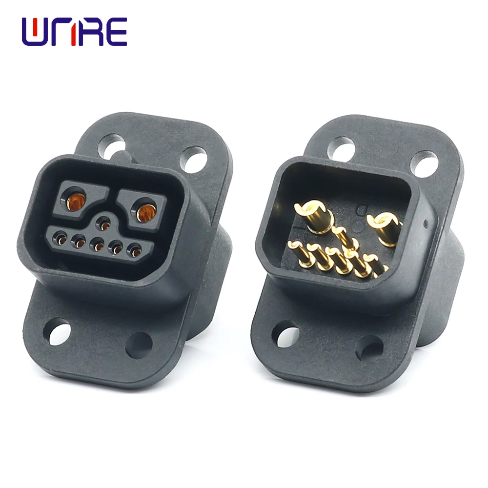 

EV Connectors 2+1+5 25A Plug Female Connector Electric Bike Charger Cot Battery Charger Socket