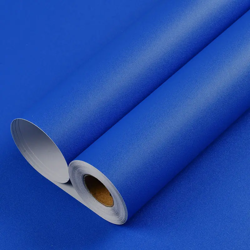 

Синяя водостойкая виниловая самоклеящаяся наклейка для гостиной спальни общежития фоновая стена однотонная Съемная контактная бумага