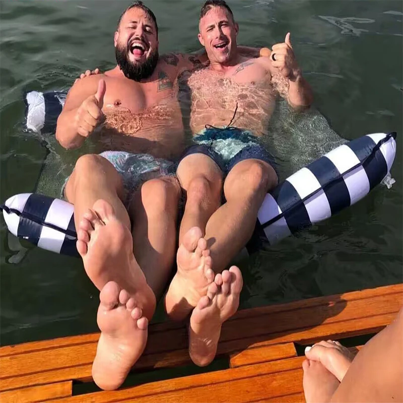 Летний надувной складной плавательный бассейн водный гамак воздушные матрасы