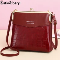 2022 stone pattern design brand crossbody shoulder bags for women pu leather solid style phone bags stylish ladies messenger bag