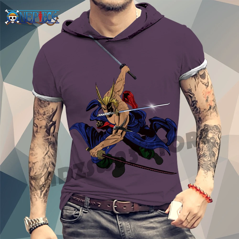 

One Piece Men's Hooded T-Shirt High Quality 3XL Monkey D Luffy Streetwear Y2k Hip Hop Fashion New Essentials T-shirts Oversized