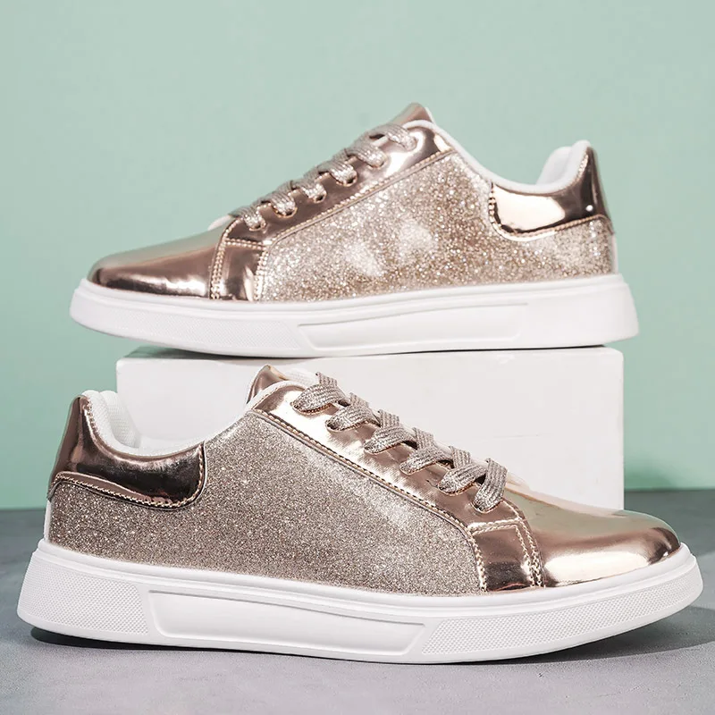 Женские дизайнерские брендовые кроссовки для скейтбординга золотистые