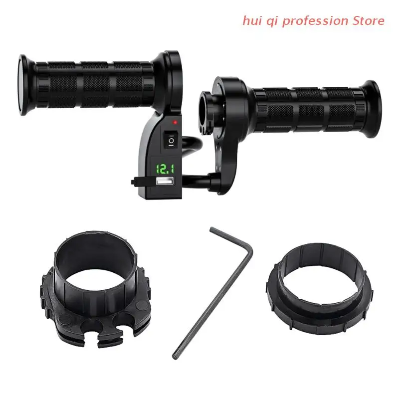 

Электрические Горячие ручки, 1 пара 22 мм (7/8 дюйма) регулируемые электрические ручки с подогревом, горячий теплый руль для мотоцикла