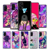 phone case for realme xt gt gt2 5 6 7 7i 8 8i 9i 9 c17 pro 5g se master neo2 soft silicone case cover brightly colored overlay