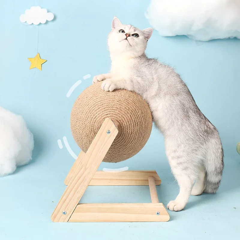 

Cat Scratcher Ball Toy Sisal Rope Ball Grinding Paw Scraper Toys Wear-resistant Pet Scratching Post Board Kitten Cat Accessories
