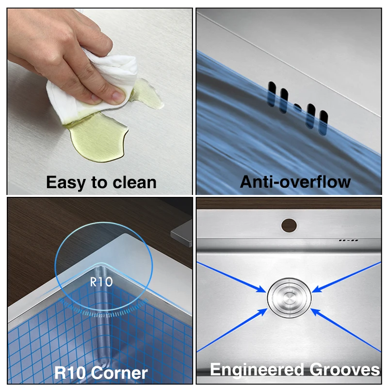 20 Калибр 304 дюйма зеркальная установка одиночная раковина ручной работы матовая