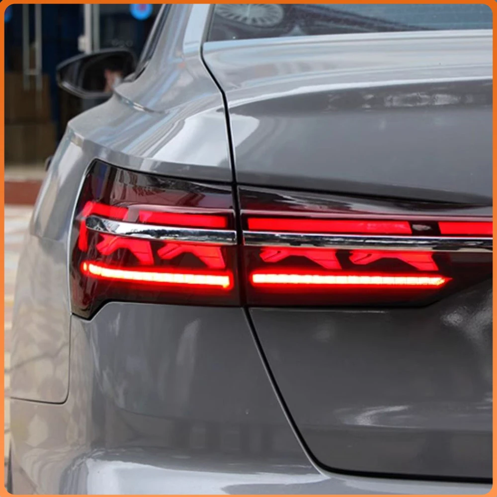 Фото Высококачественные светодиодные задние фонари для Audi A6 C8 2019-2024, модернизированные в стиле A8 Hoxi, с эффектом сквозного света, аксессуары для задних фар. №5