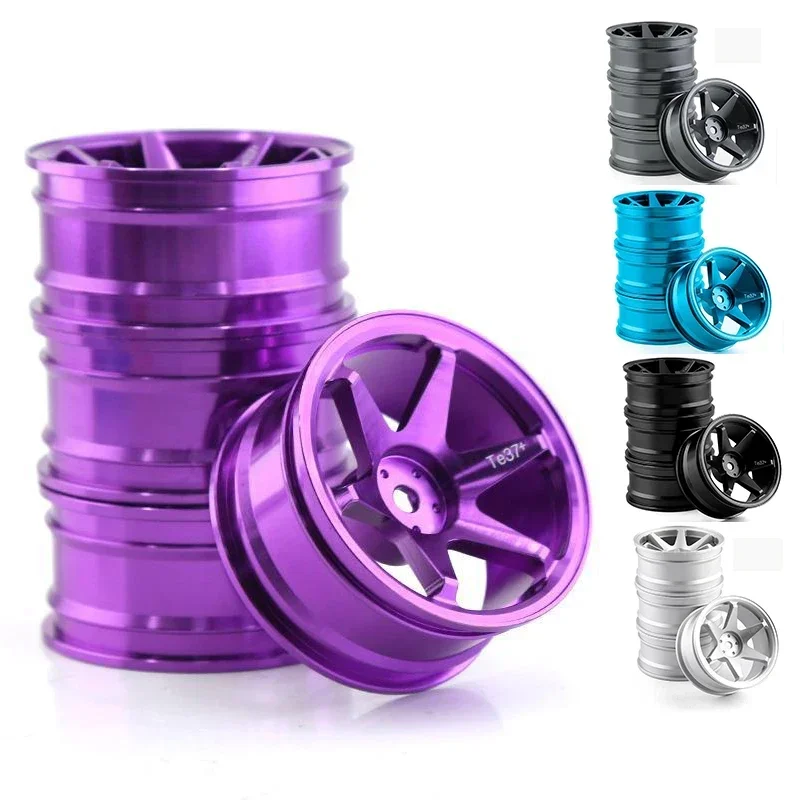 4 шт. 52 мм 1/10 RC On-Road Drift Racing Car металлические колесные диски TE37 для Tamiya Kyosho HSP HPI Sakura