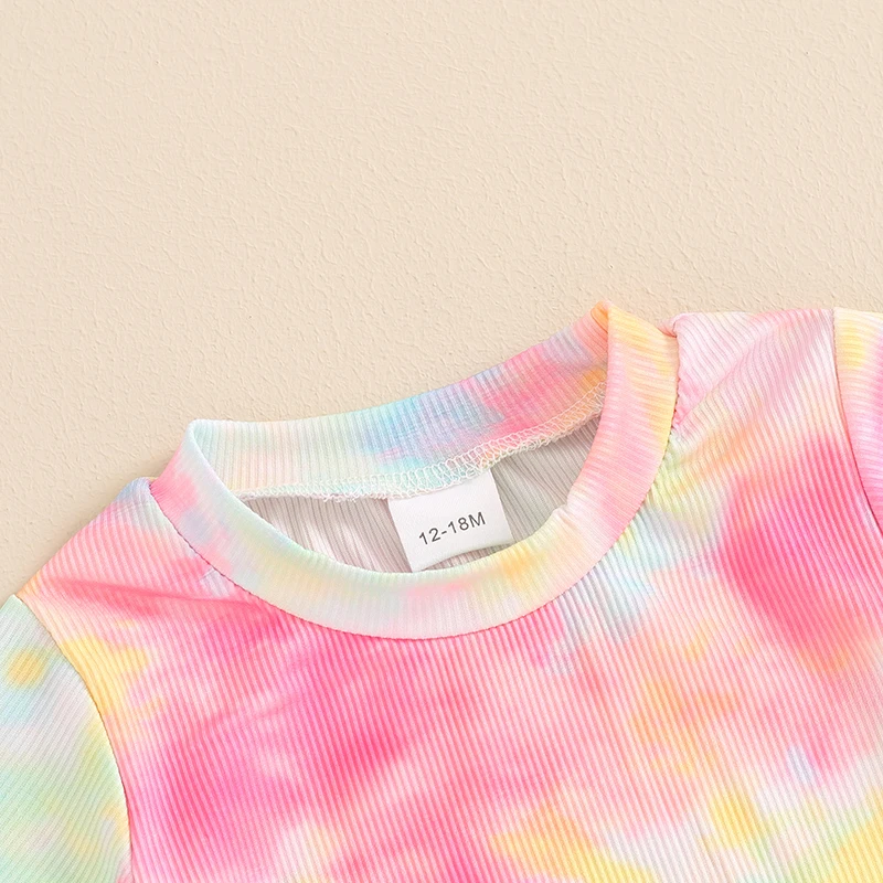 Детская летняя одежда Kupretty для маленьких девочек футболка с короткими рукавами и