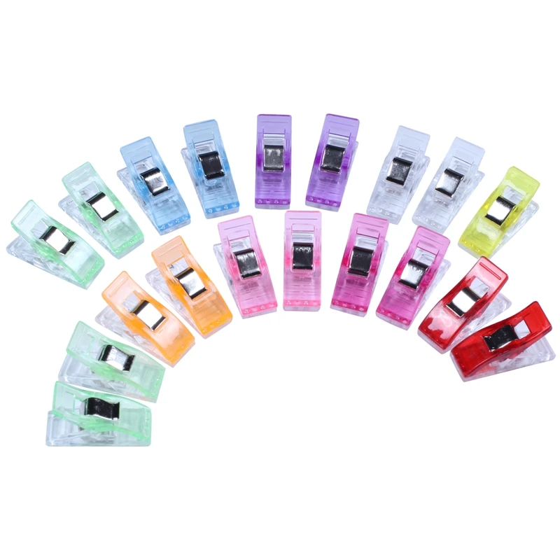 

20Pcs Plastic Clip Stitching Sewing Quilt Clip Tool Food Bag Clip Color Random