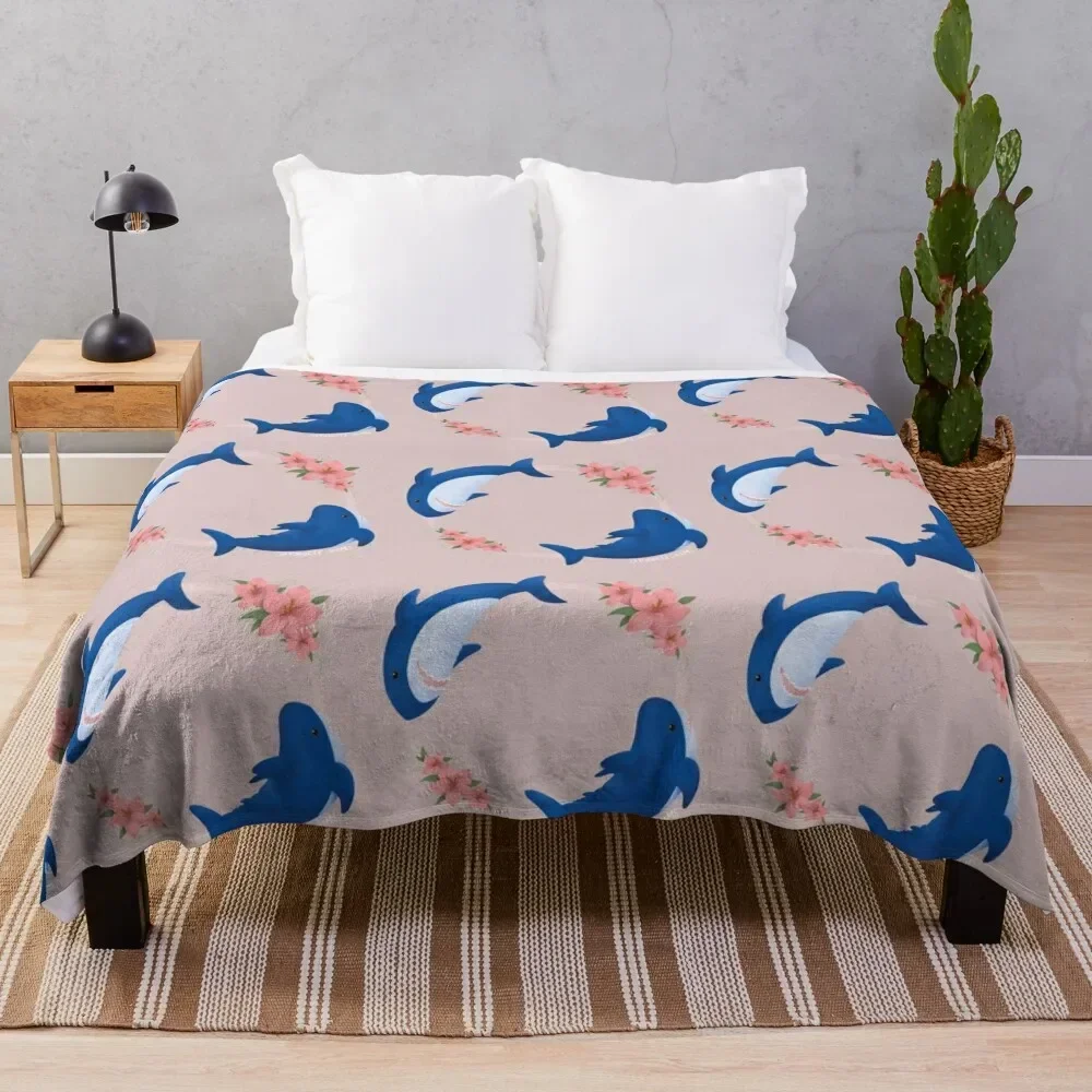 Кирпичное одеяло Brucie и Archie Shark плавательное с кольцом цветком одеяла для кровати