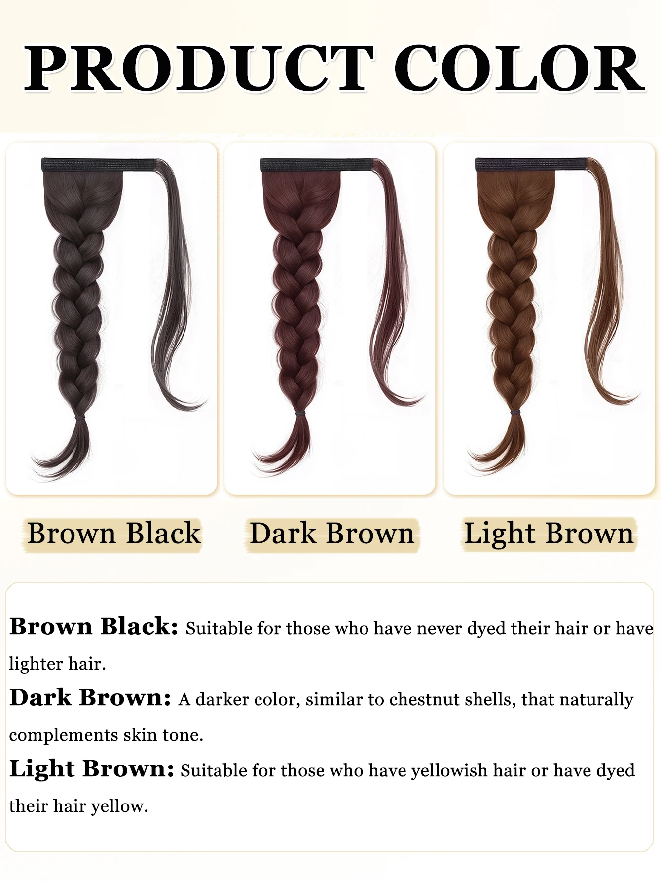 LM Wrap Around French Braid Ponytail – длинный, сделанный вручную, искусственный хвост-коса для женщин, для повседневного элегантного стиля. (art.: 3920dbeee09f5) - 3920dbeee09f5
