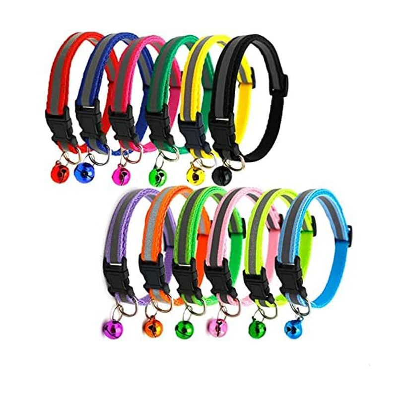 Безопасные регулируемые ошейники для кошек ожерелье собак эластичный ошейник с