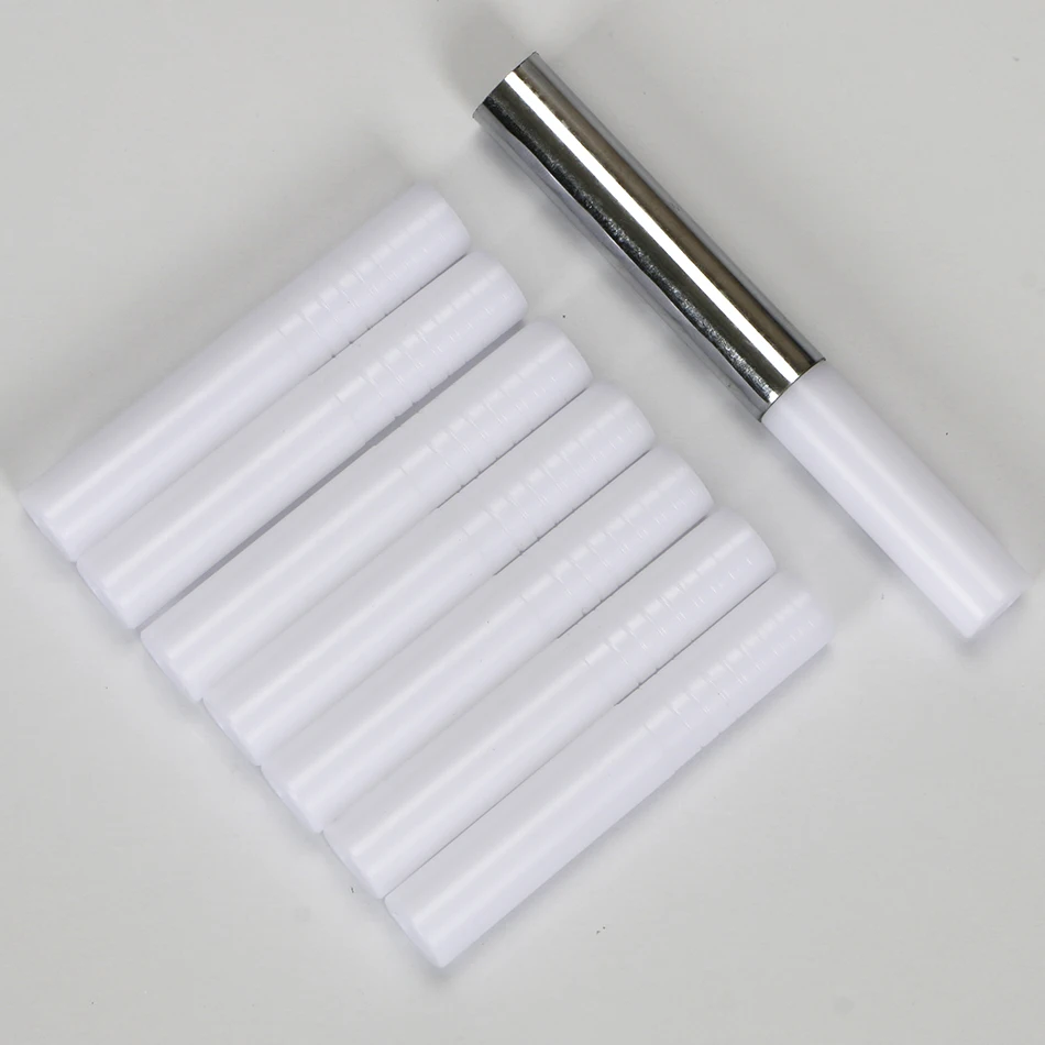 10pcs Golf Shaft Extension Extender 12.63mm/13.6mm White Plastic Golf Club Extension Rods Fit for Wood and Iron Shafts