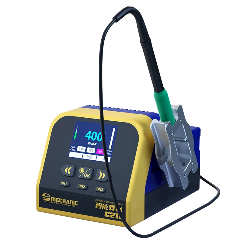 

New Mechanic C211 intelligent Solder Station 130W Rapid Heating Automatic Recognition of C210 115 Handle High Percision Tips