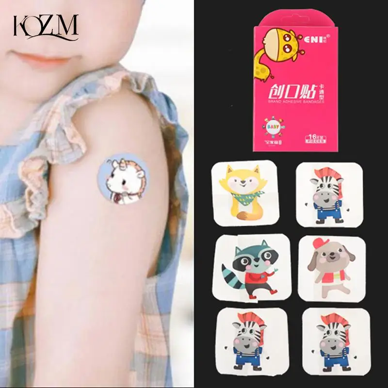 

16Pcs Baby Cute Cartoon Waterproof Breathable Band Aid Children Hemostasis Adhesive Bandages