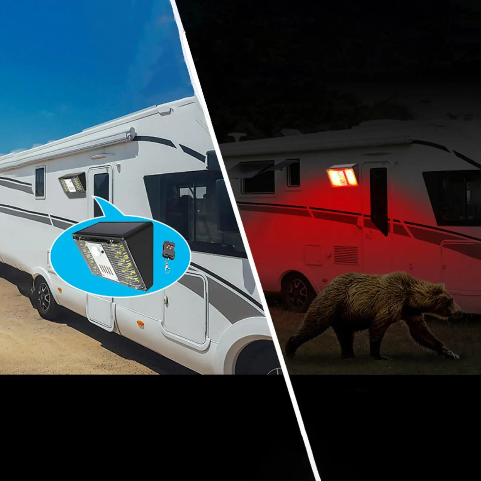 

Courtyard wall lights Courtyard Lamp 3 Work Modes Remote Control IP55 Waterproof Solar Induction Wall Lamp farm RV Outdoor