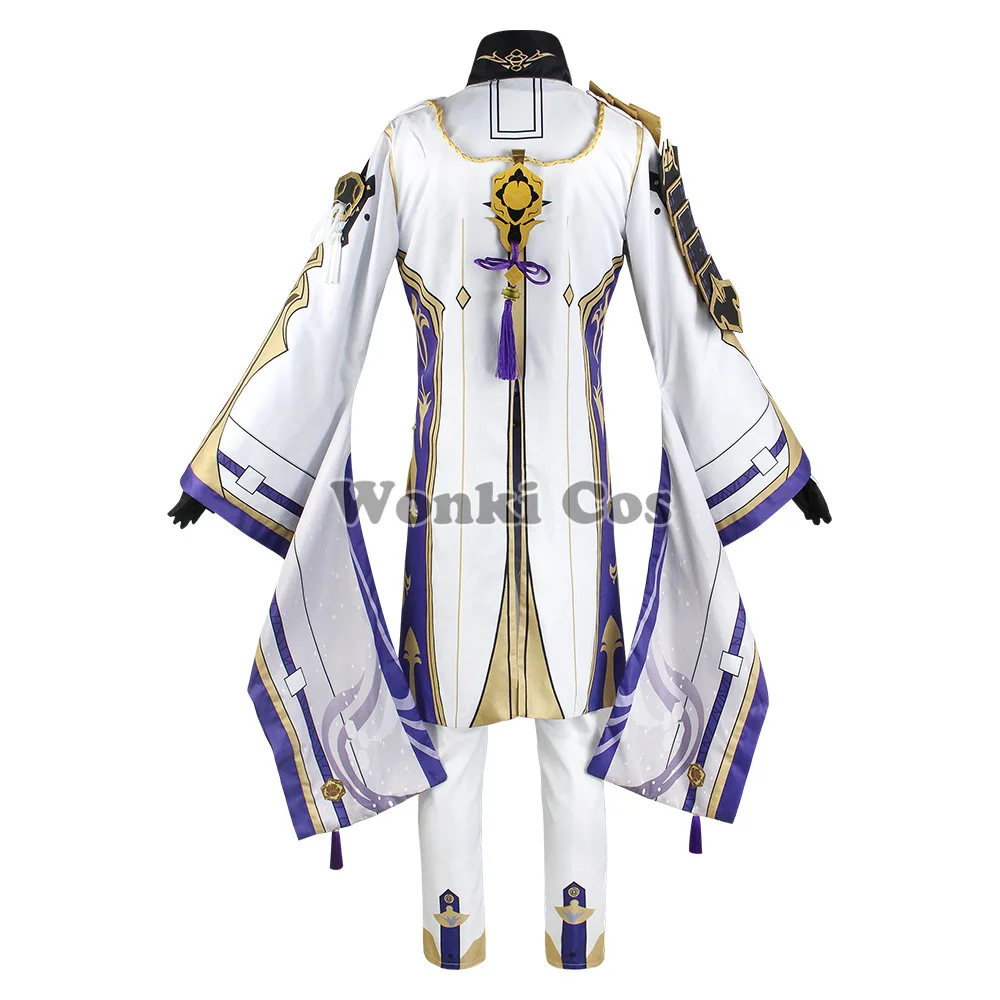 Костюм для косплея Kamisato Ayato из игры Genshin Impact парик мужчин и женщин полный комплект