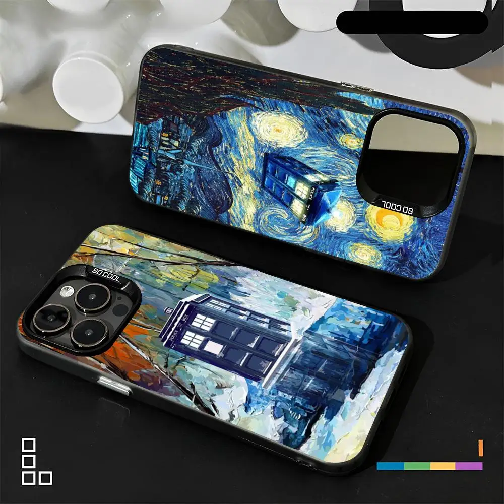 Чехол для телефона DoctorES WhoS матовый серебристый цвет iPhone 15 16 14 13 12 11 Pro Max Plus XS X